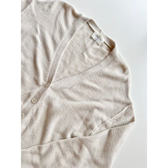 Aritzia WILFRED FREE Hush Knit Ivory Oversized V-Neck Cardigan Sweater, Size XS - Picture 10 of 16